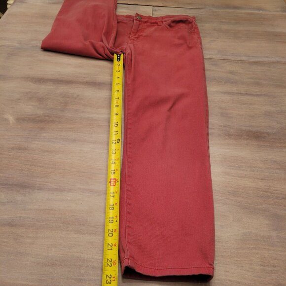 Lauren Jeans Co Ralph Lauren Women’s Modern Straight Leg Red Jeans Size 6 - Picture 7 of 10
